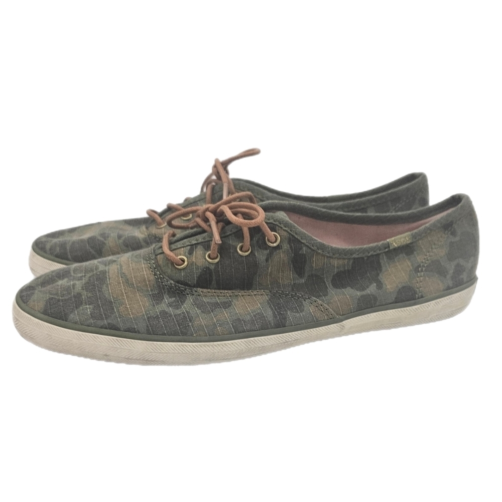 Keds Camouflage Sneakers with Brown Laces